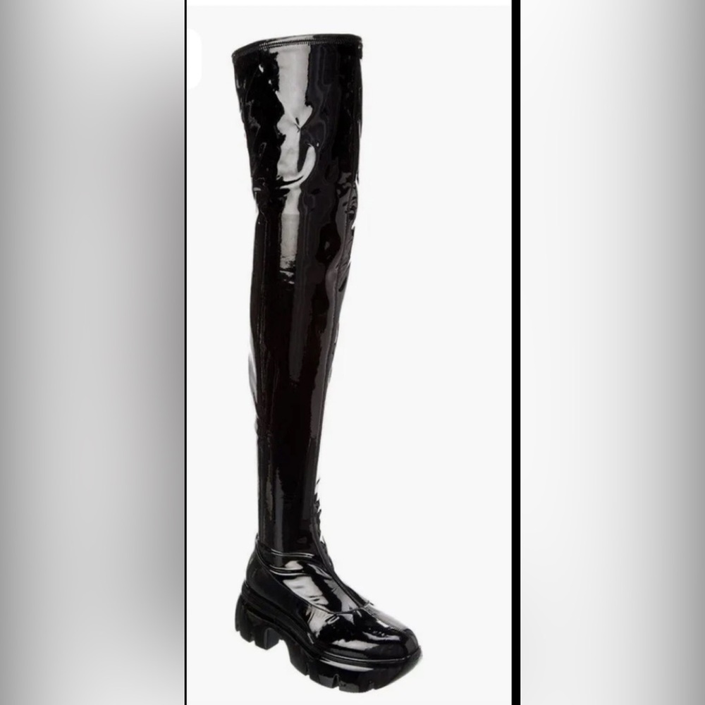 Black Patent Leather Boots